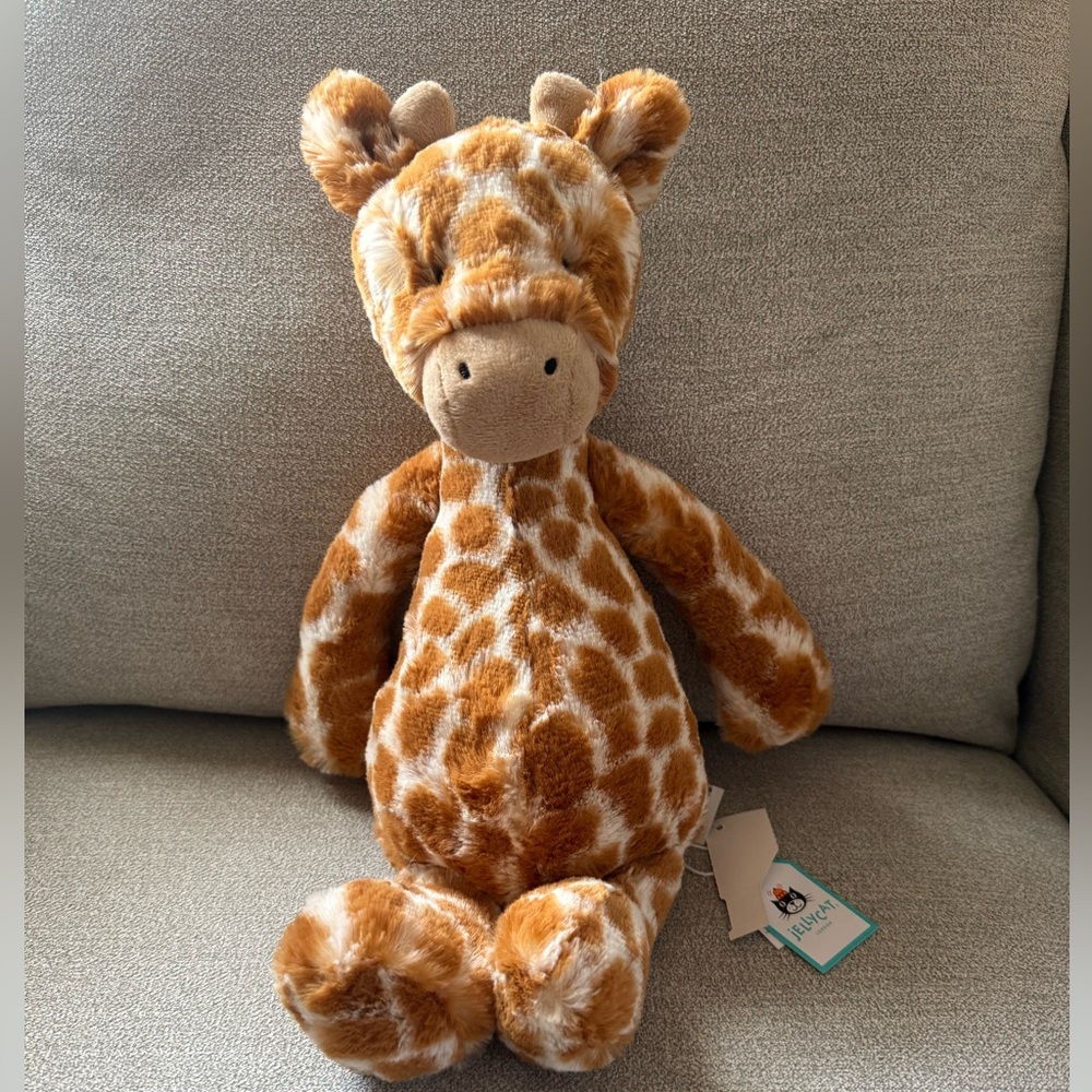BNWT Jellycat Bashful Giraffe Plush Lovey - Medium 12 Inch